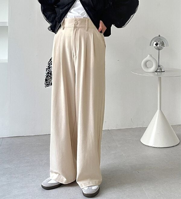 GeeRA（ジーラ）の「着心地抜群！ハイウエストダブルタックワイドパンツ（フルレングスパンツ）」｜詳細画像