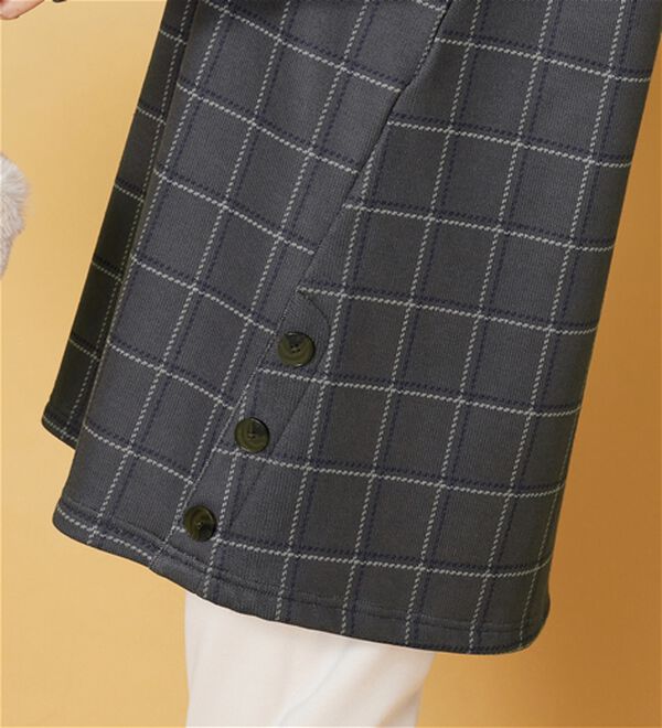 BELLUNA（ベルーナ）の「裏ベロアサイドボタン使いチュニック（チュニック）」｜詳細画像