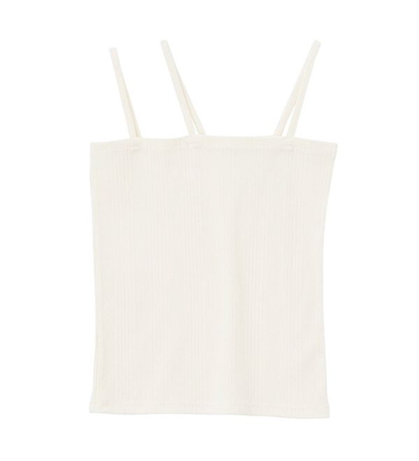 GeeRA（ジーラ）の「３ストラップランダムリブキャミソール（タンクトップ・キャミソール）」｜詳細画像