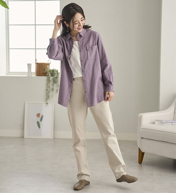 BELLUNA（ベルーナ）の「《ＨｕｇＲｅａｍコットン》ポケットシャツ（シャツ）」｜詳細画像