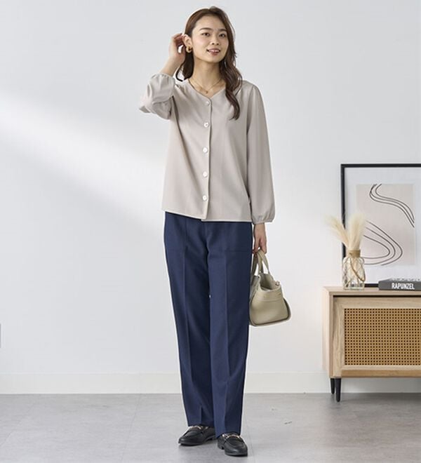 BELLUNA（ベルーナ）の「きれいめベイカーストレートパンツ（フルレングスパンツ）」｜詳細画像