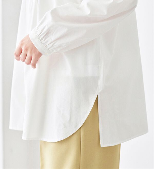 BELLUNA（ベルーナ）の「華やかレース&times;ピンタックシャツチュニック（チュニック）」｜詳細画像