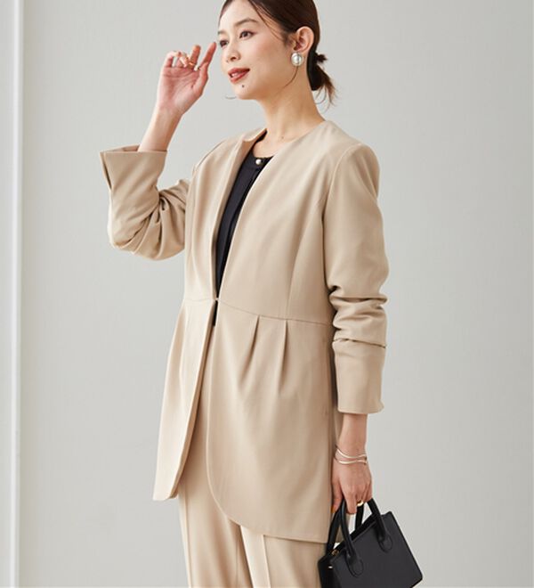 RANAN（ラナン）の「＜２点セット＞ラウンドヘムジャケットセットアップ（パンツスーツ）」｜詳細画像