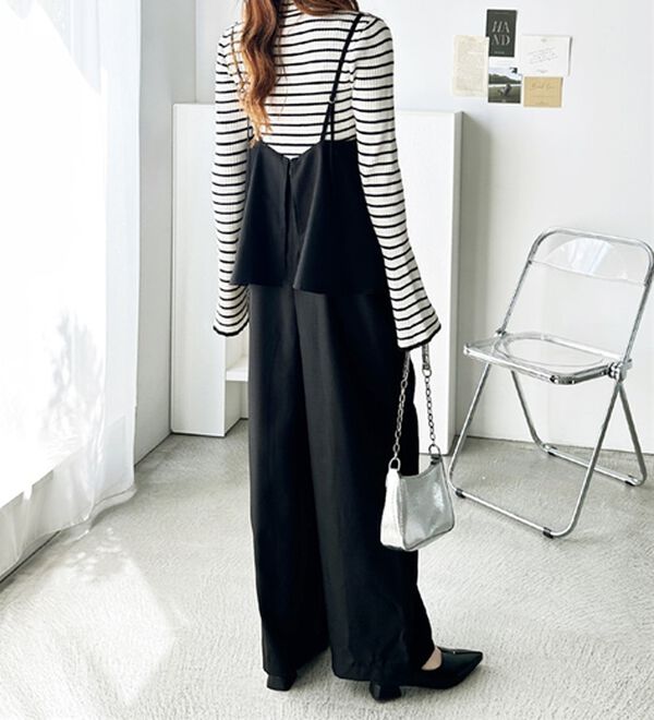 GeeRA（ジーラ）の「セットアップ風キャミソールサロペット（オールインワン）」｜詳細画像