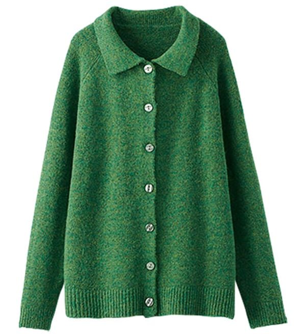 BELLUNA（ベルーナ）の「ふんわり衿付ニットカーディガン（ニットカーディガン）」｜詳細画像