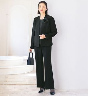 ルフラン（ルフラン）の「ブラウス付パンツスーツ（ブラックフォーマル（喪服・礼服））」｜1