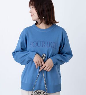 BELLUNA（ベルーナ）の「ロゴ刺しゅうニットプルオーバー（ニット・セーター）」｜詳細画像