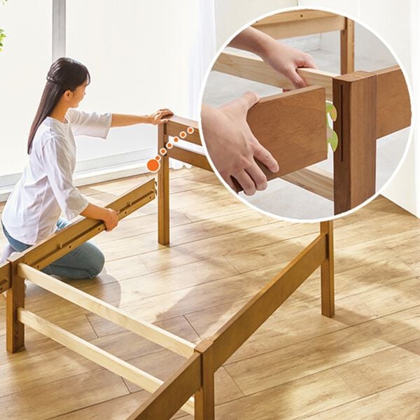 「工具不要！ネジなしすのこベッド（ベッド）」｜詳細画像