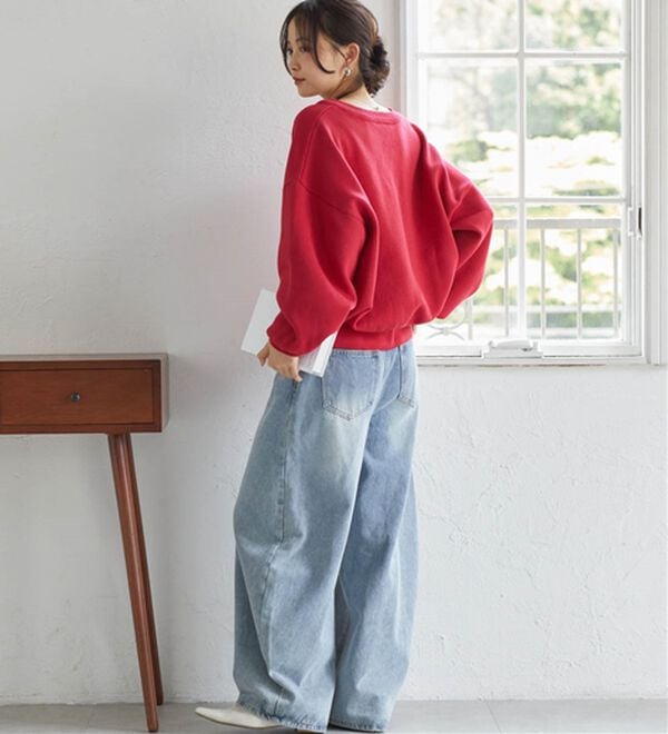 RANAN（ラナン）の「ハーフジップスウェットライクニット（ニット・セーター）」｜詳細画像