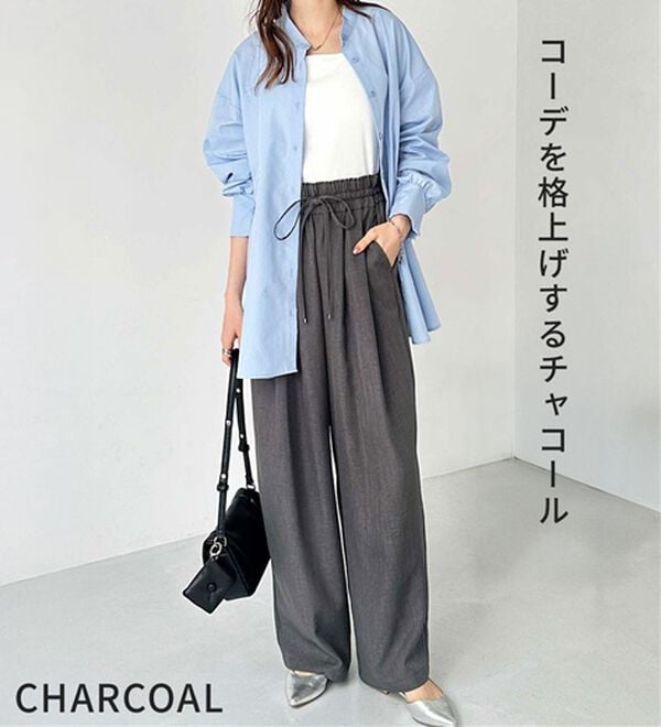 GeeRA（ジーラ）の「【体型カバー】上品なのにラクちんワイドパンツ（フルレングスパンツ）」｜詳細画像