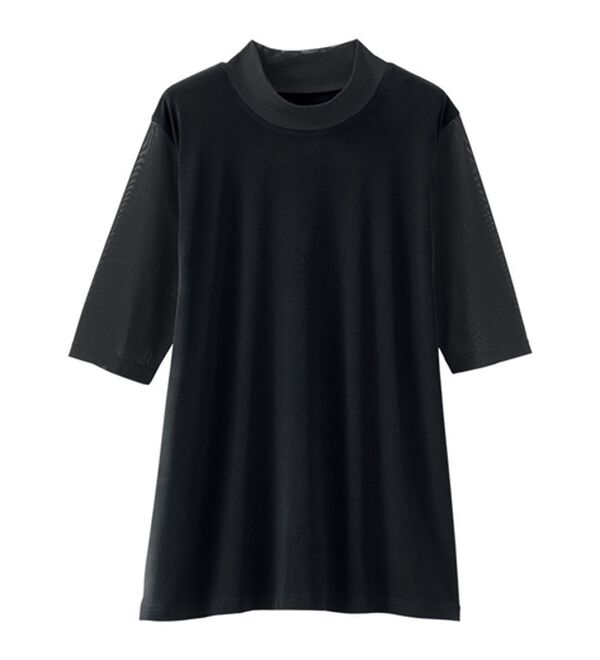 BELLUNA（ベルーナ）の「脱Ｔシャツ！チュールデザイントップス（カットソー）」｜詳細画像