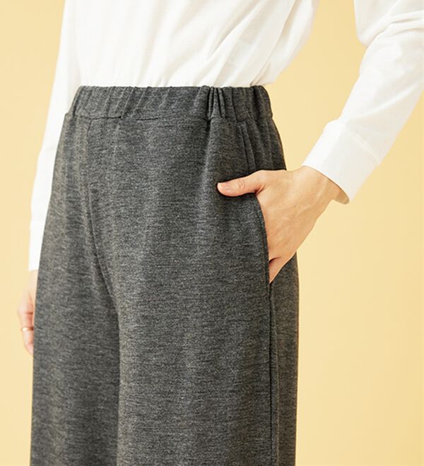 BELLUNA（ベルーナ）の「ウエスト楽々！キレイ見えワイドパンツ（ワイドパンツ・ガウチョ）」｜詳細画像
