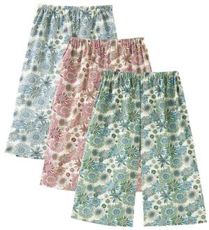 「【３色組】綿１００％下だけパジャマ七分丈（パジャマ・ルームウェア）」｜3色組