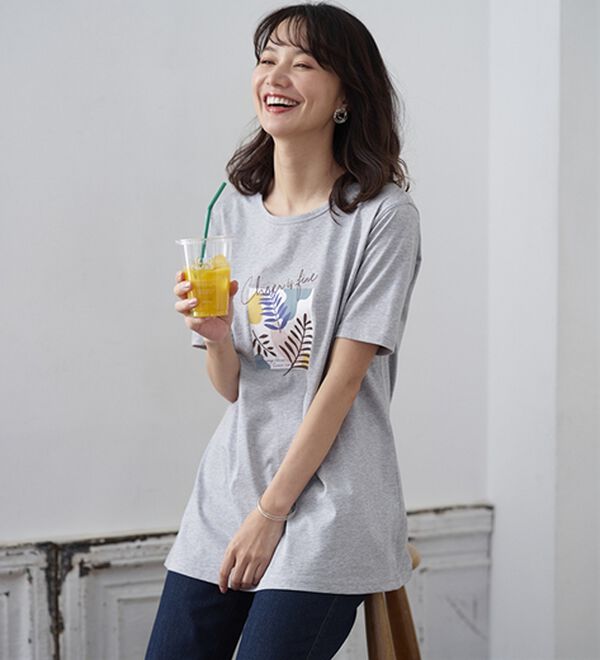 BELLUNA（ベルーナ）の「綿１００％プリントＴシャツ（Tシャツ）」｜詳細画像