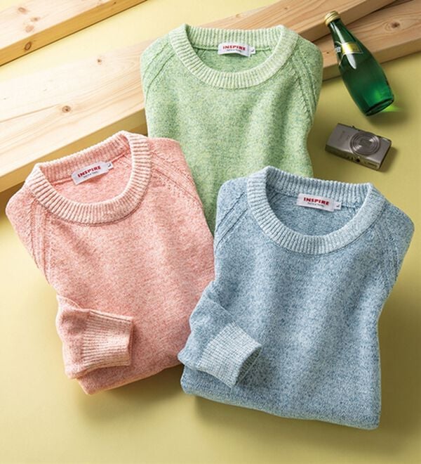 「＜インスパイア＞ミックスカラーコットン混セーター（メンズニット・セーター）」｜詳細画像