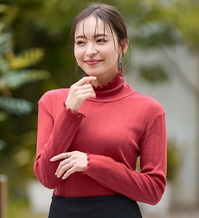 LAVIENNE（ラヴィエンヌ）の「着回し力抜群！綿１００％あったかリブインナー（肌着・インナーウェア）」