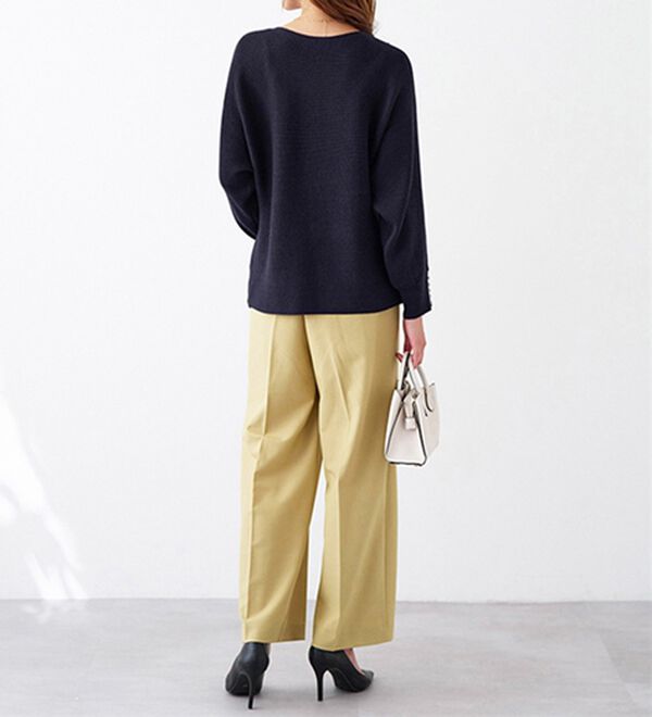 BELLUNA（ベルーナ）の「パール付ラメ入りドルマンニットプルオーバー（ニット・セーター）」｜詳細画像