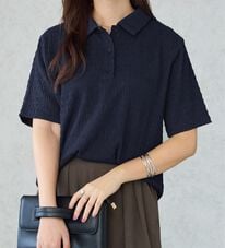 Viola e Viola（ヴィオラ エ ヴィオラ）の「ポコポコ素材ポロトップス（カットソー）」