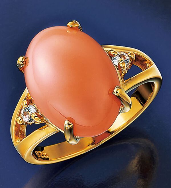 大粒オレンジムーンストーンリング - ベルーナ【公式】