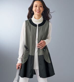 BELLUNA（ベルーナ）の「配色切替デザインベスト（ベスト）」｜詳細画像