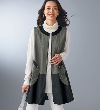 BELLUNA（ベルーナ）の「配色切替デザインベスト（ベスト）」