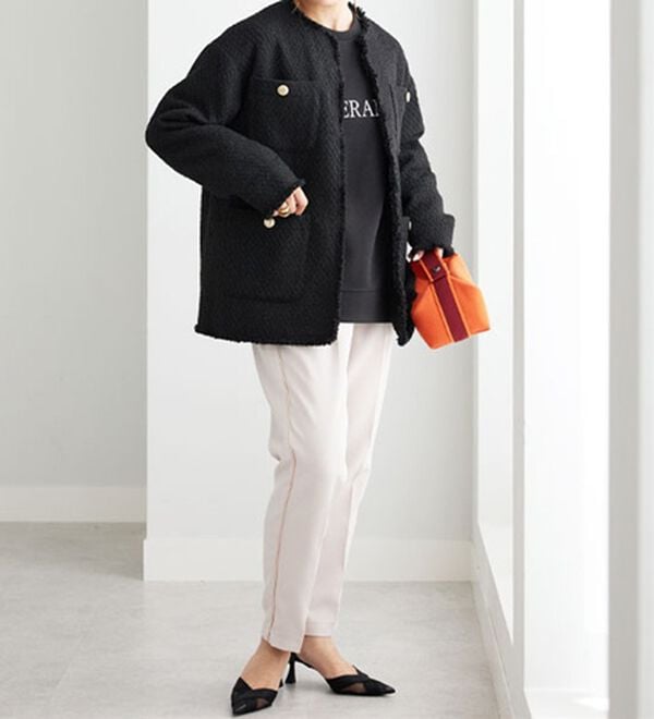 BELLUNA（ベルーナ）の「ツイードノーカラージャケット（ノーカラージャケット）」｜詳細画像