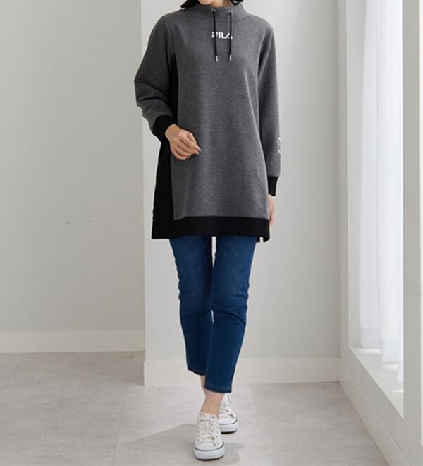 BELLUNA（ベルーナ）の「＜ＦＩＬＡ＞配色切替チュニックワンピース（チュニックワンピース）」｜詳細画像