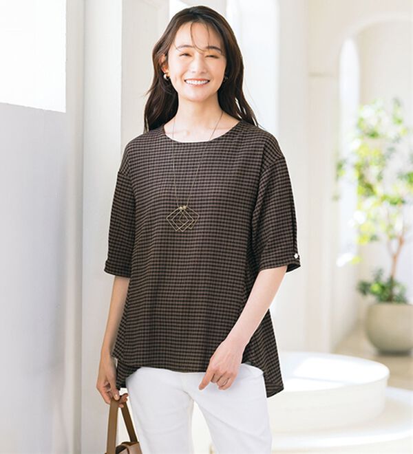 ルフラン（ルフラン）の「【３色組】切替フレアチュニック（チュニック）」｜詳細画像