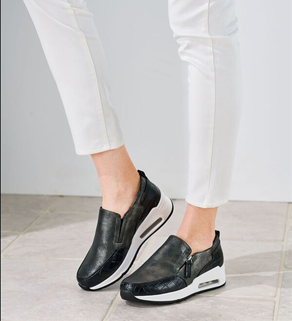 ルフラン（ルフラン）の「クロコ型押切替エアソールスニーカー（スニーカー）」｜詳細画像