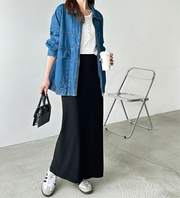 GeeRA（ジーラ）の「セルフカット美脚魅せタイトスカート（ロングスカート）」｜詳細画像