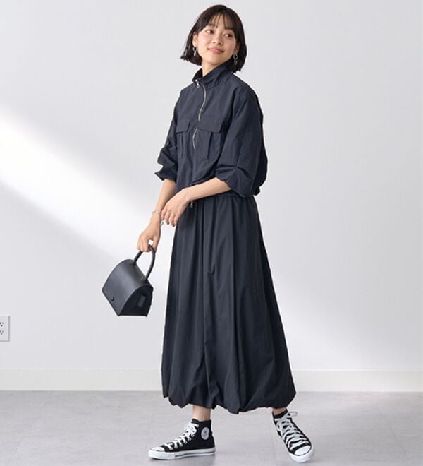 BELLUNA（ベルーナ）の「はっ水！ナイロンバルーンスカート（ロングスカート）」｜詳細画像