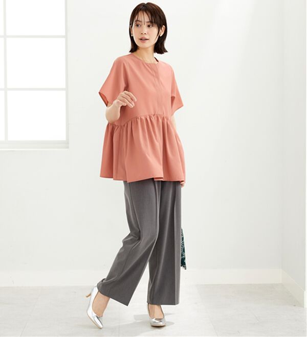 BELLUNA（ベルーナ）の「さらっと軽やか！ペプラムチュニック（チュニック）」｜詳細画像