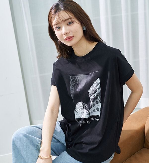BELLUNA（ベルーナ）の「ひんやリッチコットン大人のゆったりドルマンＴシャツ（カットソー）」｜詳細画像
