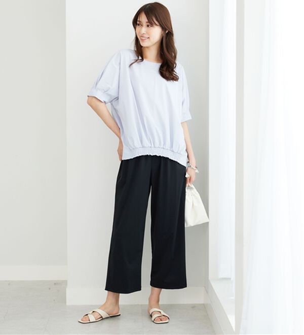 BELLUNA（ベルーナ）の「ヒンヤリ爽快！イージーワイドパンツ（ワイドパンツ・ガウチョ）」｜詳細画像