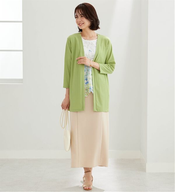 BELLUNA（ベルーナ）の「彩り花柄レースカーディガンアンサンブル（アンサンブル）」｜詳細画像