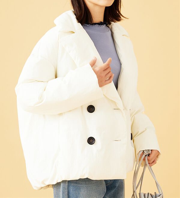 BELLUNA（ベルーナ）の「中わたショート丈ピーコート（ショートコート）」｜詳細画像