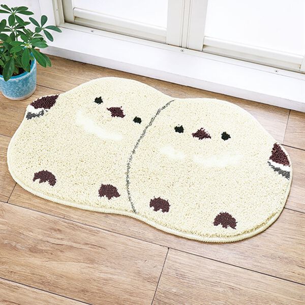 「かわいいアニマル吸水マット（バスマット）」｜シマエナガ