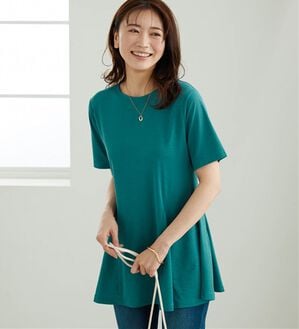 BELLUNA（ベルーナ）の「フレアーシルエットチュニック（チュニック）」｜グリーン