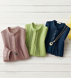 ルフラン（ルフラン）の「【３色組】着心地快適！上品ブラウソー（ブラウス）」｜詳細画像