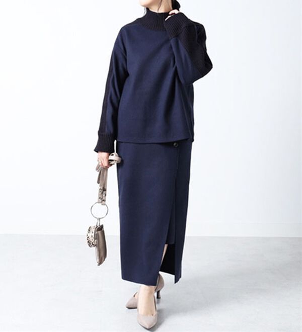 BELLUNA（ベルーナ）の「＜セットアップ対応＞メルトン素材リブ切替プルオーバー（セットアップ）」｜詳細画像