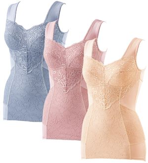 LAVIENNE（ラヴィエンヌ）の「【３色組】ＮＥＷ　華やか骨盤シェイパー（ボディスーツ・シェイパー）」｜3色組