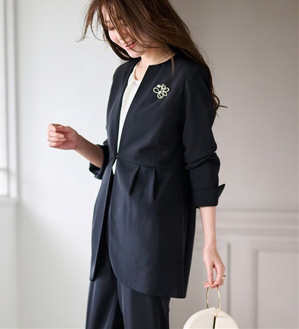 RANAN（ラナン）の「＜２点セット＞ラウンドヘムジャケットセットアップ（パンツスーツ）」｜詳細画像