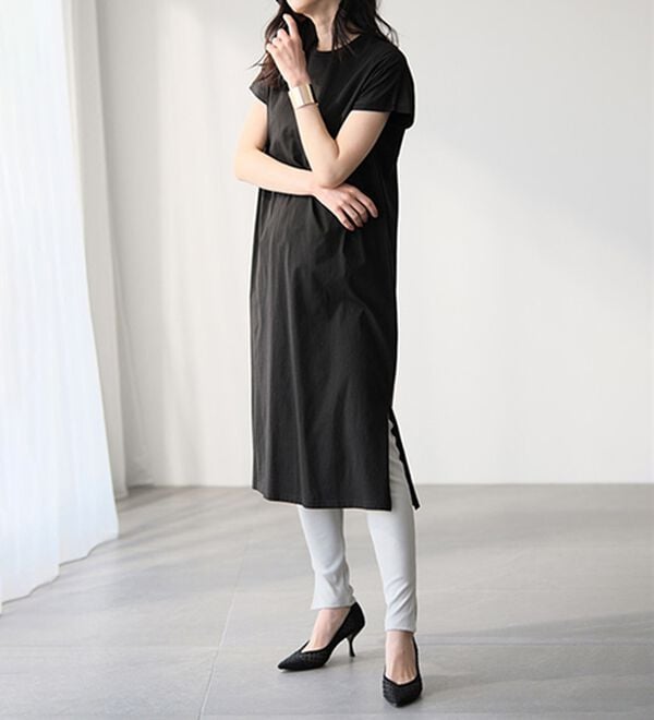 RANAN（ラナン）の「【レギンス付】＜ＢＣ＞綿１００％ひんやりワンピース（その他ワンピース）」｜詳細画像