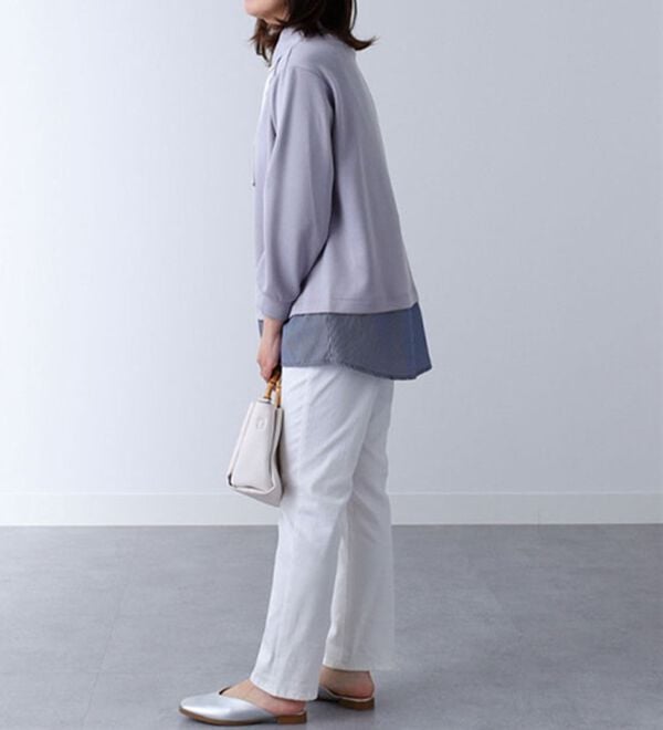 BELLUNA（ベルーナ）の「ワイドネックデザインシャツ切替チュニック（チュニック）」｜詳細画像