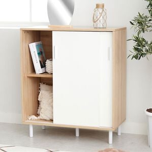 iellio（イエリオ）の「Ｒｏｏｍｎｈｏｍｅ北欧風モダンキャビネット＜収納　キャビネット　スクエアキャビネット　ラック　収納棚＞（リビング収納）」｜マルチ