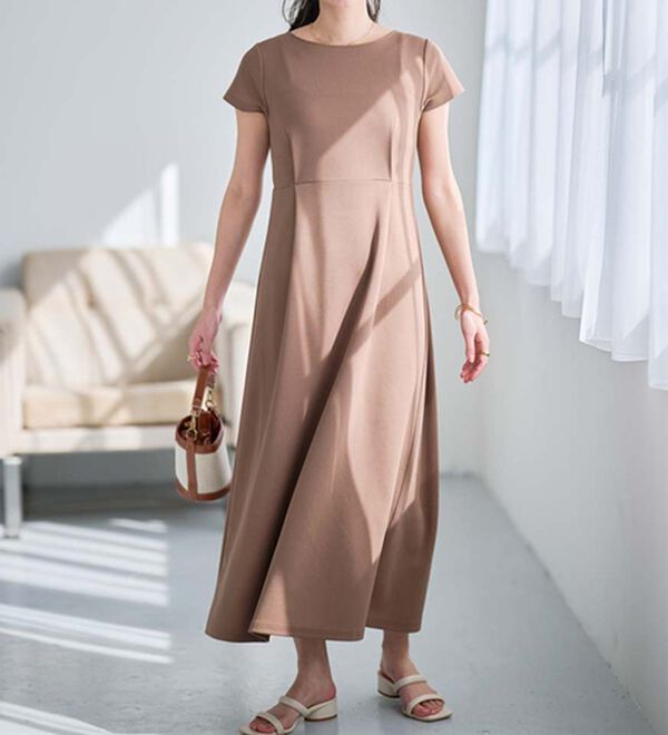 RANAN（ラナン）の「上品見えバックギャザーワンピース（その他ワンピース）」｜詳細画像