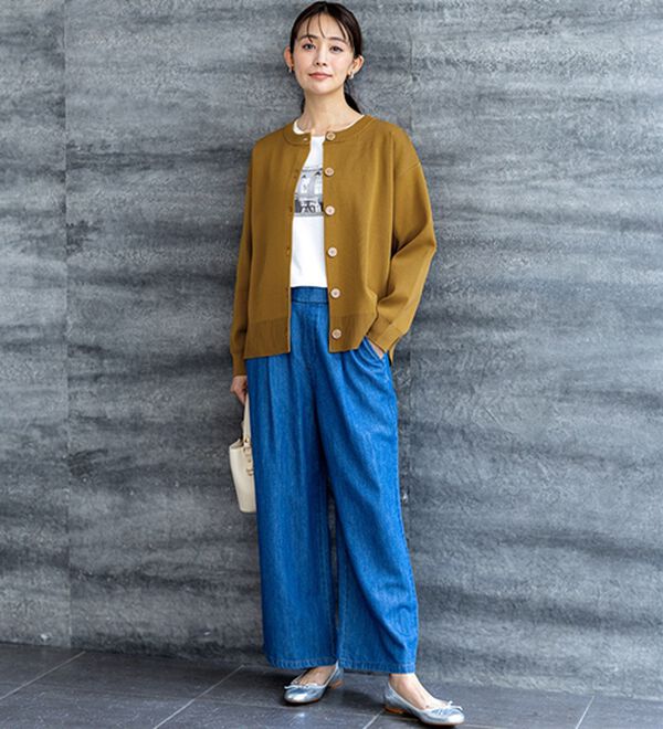 BELLUNA（ベルーナ）の「【着回しのミカタ！】綿100％大人顔サマ見えプリントロンT（カットソー）」｜詳細画像