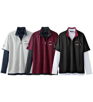 「【３色組】＜ダンロップ・リファインド＞ハーフジップアンサンブル・ハーフジップ・ハイネック（メンズシャツ）」｜ハーフジップアンサンブル3色組