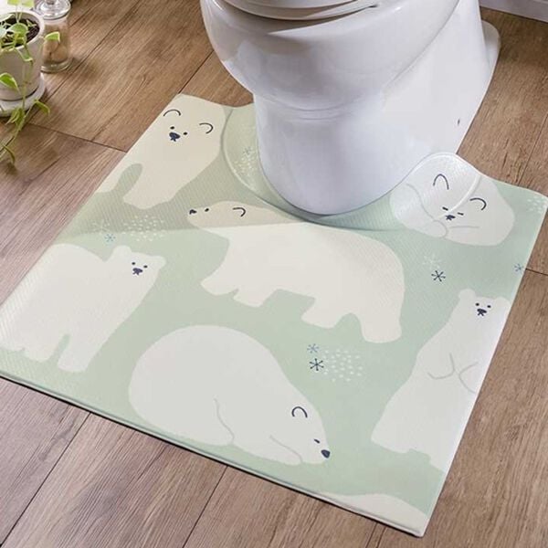 iellio（イエリオ）の「すき間にピタッ！ふけるＰＶＣトイレマット（トイレマット）」｜シロクマ