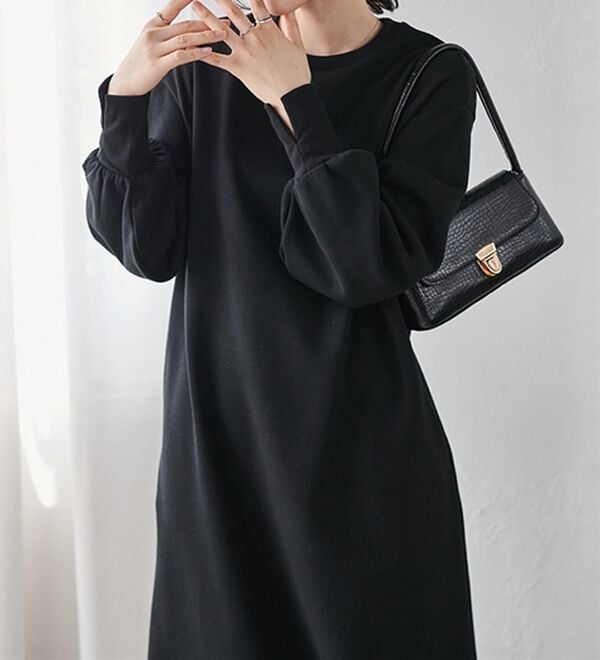 RANAN（ラナン）の「＜ＨＩＧＨ　ＳＰＥＣ＞毛玉になりにくい！ペプラムデザインワンピース（その他ワンピース）」｜詳細画像